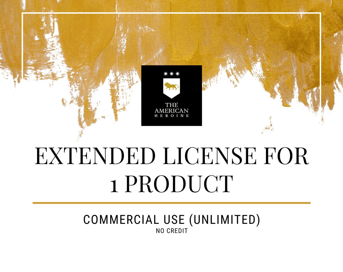 Extended License for Commercial Use Etsy