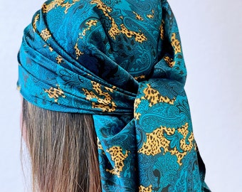 Square Silk Plaid Scarf Headscarf Headband Neck Scarf Purse Scarf