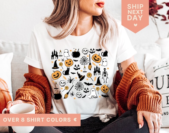 Cute Halloween Theme Shirt for Women 