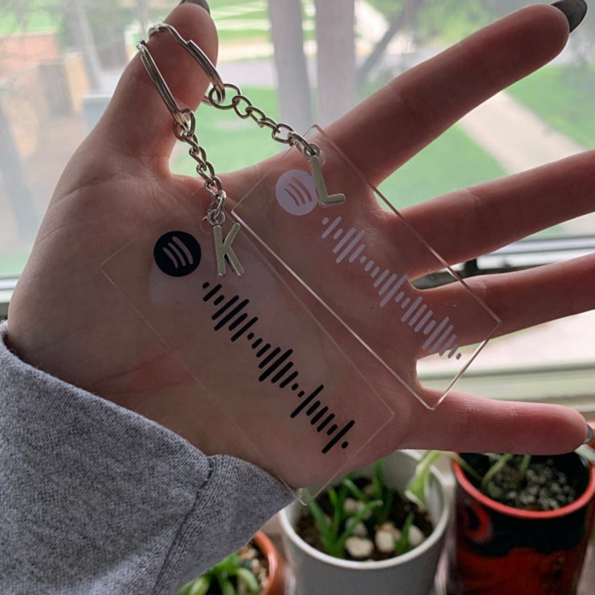 Keychain Spotify Scan Code Keychain Music Keychain QR Code Etsy