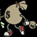 Running Money Bagg Embroidery Design/ Digital design
