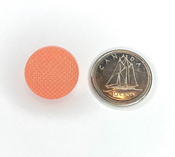 24 Pearl Coated Peach Color Glass Shank Buttons Details about   Vintage Buttons 
