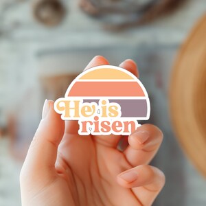 Jesus ist er auferstandener Aufkleber Sonnenuntergang Sonnenaufgang