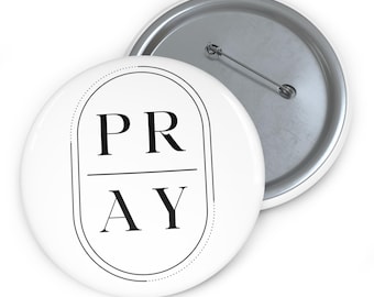 Christian Pray Pin Button: Religious Faith Badge