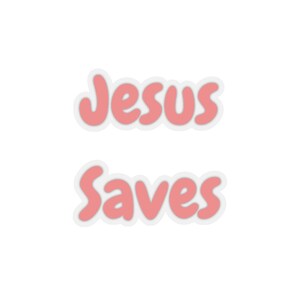 Pegatina rosa de Jesús salva