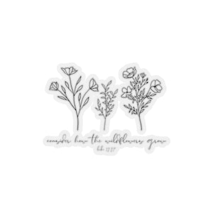 Adesivo Christian Consider How the Wildflowers Grow
