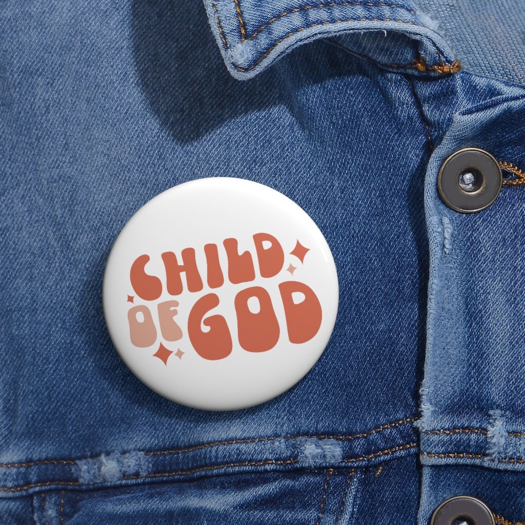 Child of God Retro Christian Pin Button - Etsy