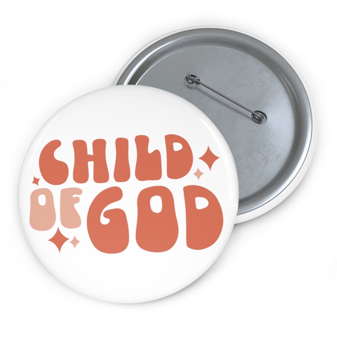 Child of God Retro Christian Pin Button - Etsy