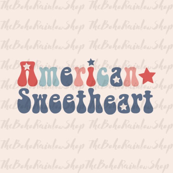 Boho American Sweetheart SVG Cut File Boho 4th of July Svg Etsy