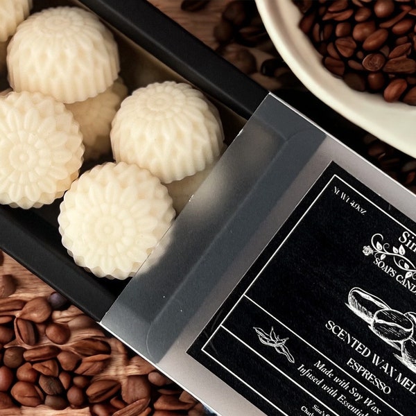 Espresso Lovers Wax Melts - Rich Mocha and Sugar with Coffee Base - Handmade for Intense Aroma - Perfect for Home or Office