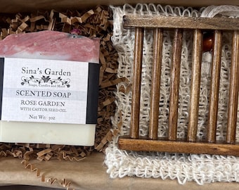 Rose Garden Scented Soap - Unique Fragrance Blend Infused with Patchouli Essential Oil - Perfect Gift for Someone Special!