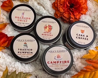 Fall Container Candles, Choose Your Scent, Soy Container Candles, Coffee, Pumpkin, Farmhouse Ceramic Candles, Tin container.