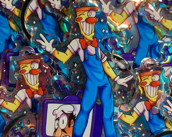 Pizza Tower Pizzahead and Peppino Acrylic Charm