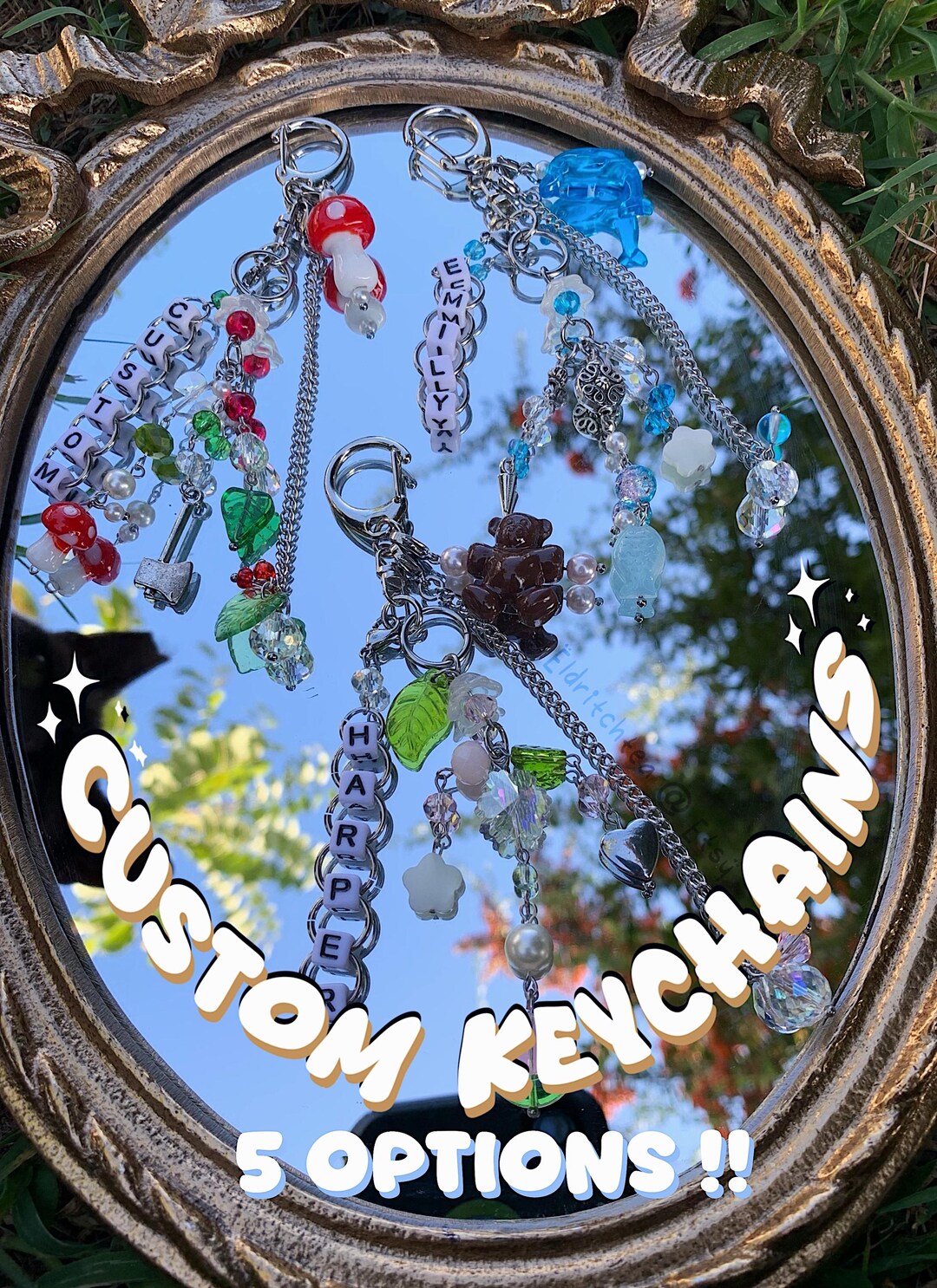 Custom/personalized Beaded Keychains - Etsy