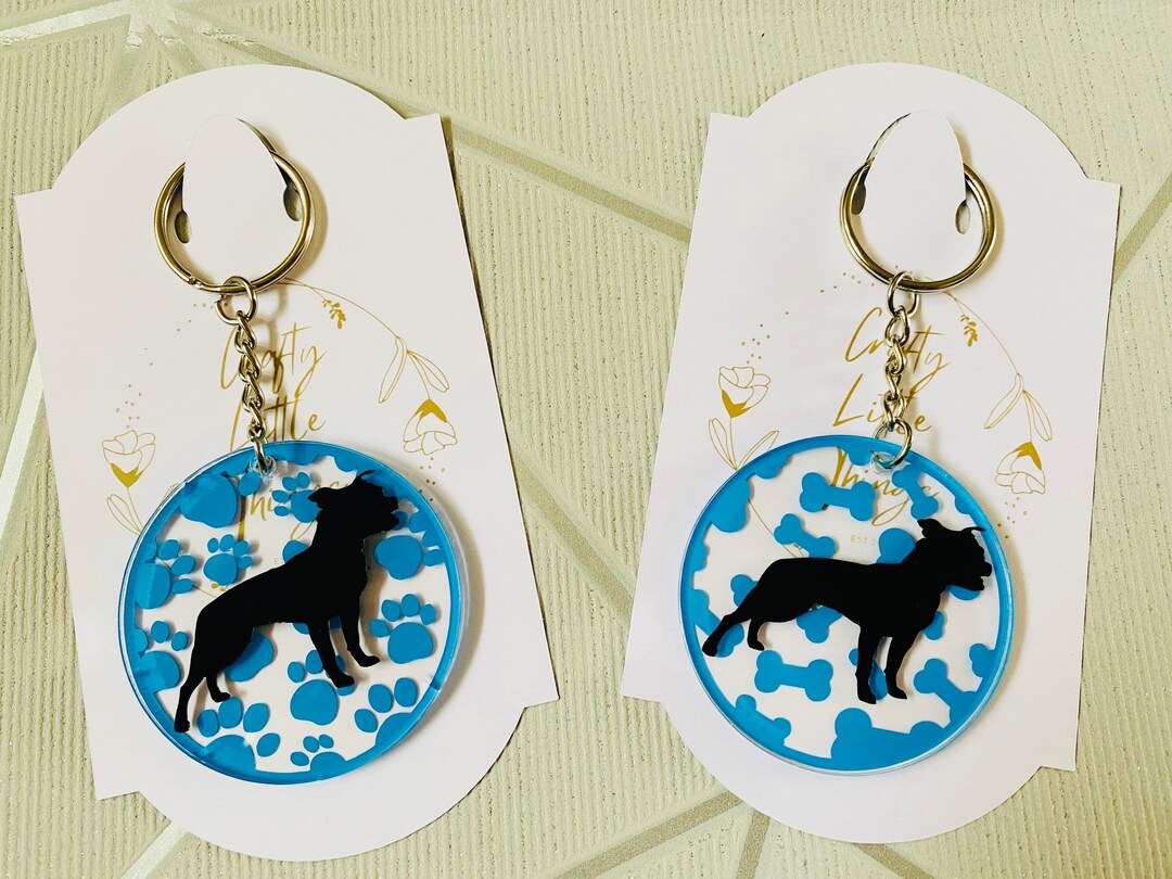 Porte-clés personnalisé pour chiens, plus de 200 races, nom de lanimal