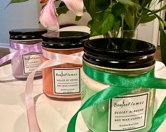 Hand-poured Candle|100% Soy Wax candles|Candle Scented Favors|Eco-friendly Candle|Non-toxic Candle|Clean Burning Candle|Personalized Candles
