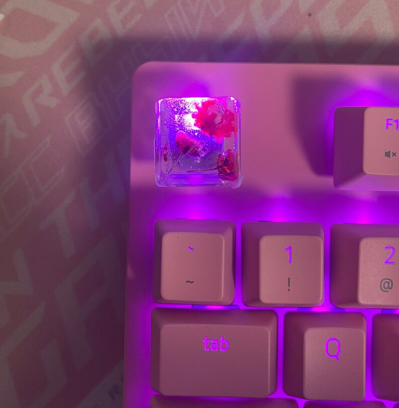 Flower Resin Keycap Etsy