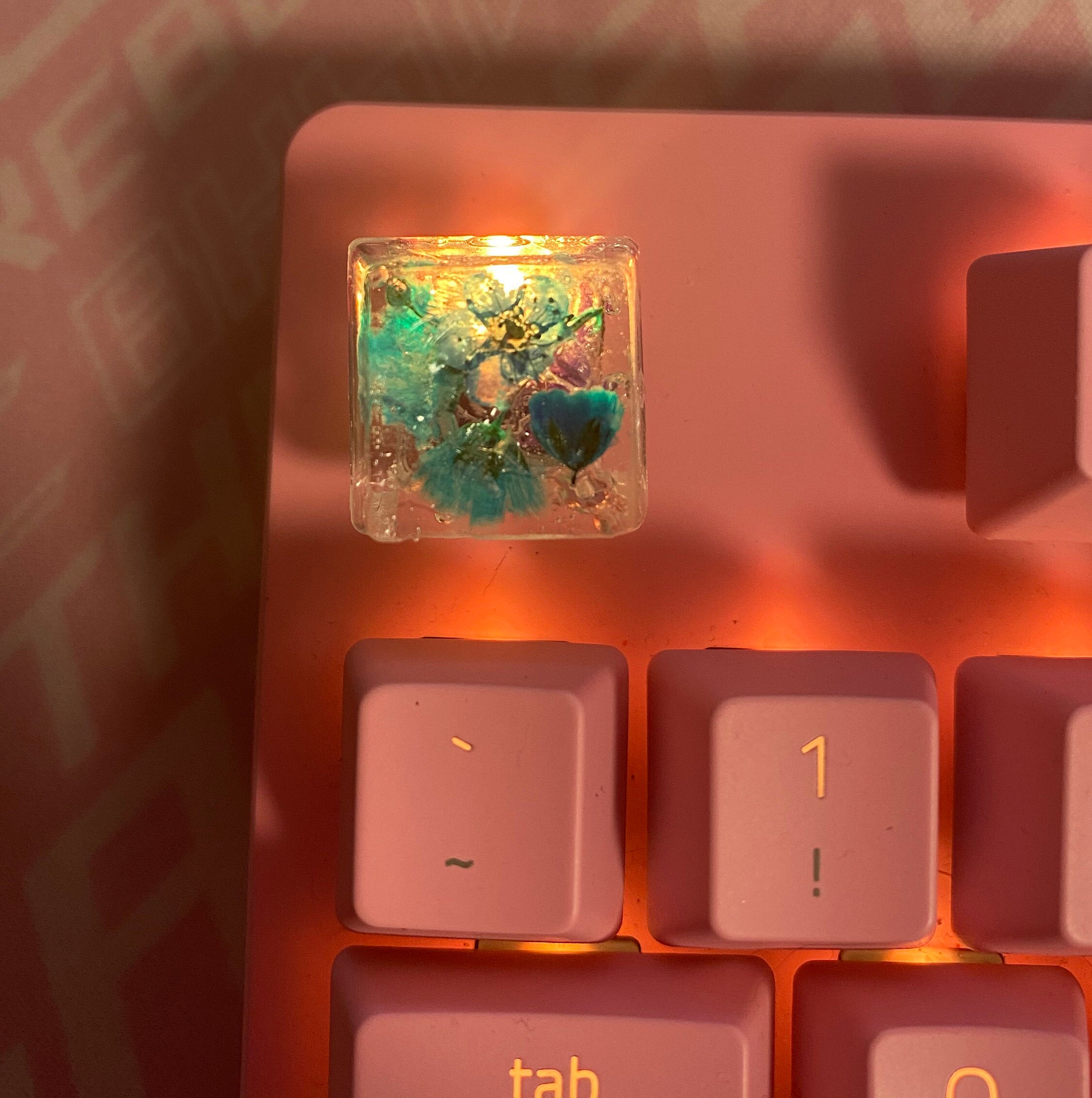 Flower Resin Keycap Etsy
