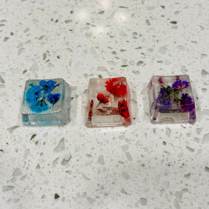 Flower Resin Keycap Etsy