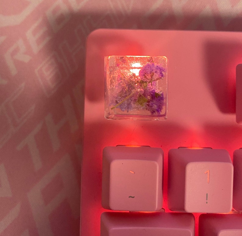 Flower Resin Keycap Etsy