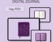 Digitaler Planer / Journal "Fluffy Plum" – Undatiert, Lila Flausch-Cover, Ă„sthetischer Digitalplaner fĂ¼r GoodNotes, Noteful, Zoomnotes & Co