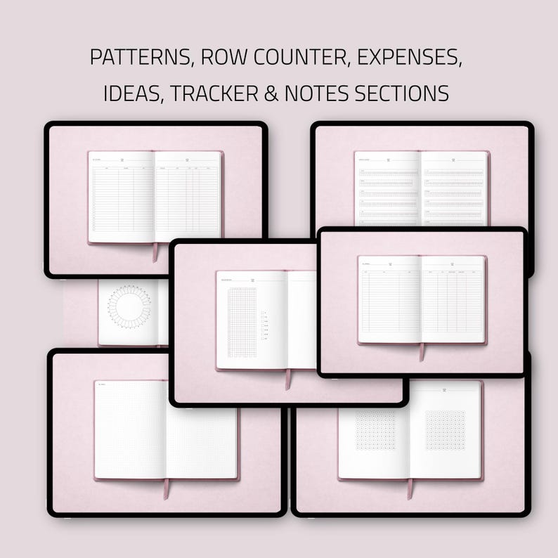 Strickjournal Digital | Strick Planer für Projekte, Wollvorrat & Nadeln | Handarbeits Journal für Goodnotes, Noteful u.a.| Häkelplaner Bild 7