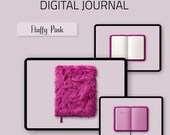 Digitaler Planer / Journal "Fluffy Pink" – Undatiert, Pink Flausch-Cover, Ă„sthetischer Digitalplaner fĂ¼r GoodNotes, Noteful, Zoomnotes & Co