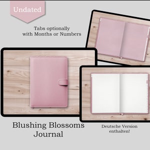 Blossom Journal Undated / Notebook / Realistic Digital Journal / for e.g. Goodnotes, Noteshelf, Zoomnotes, Penly, Noteful, Android, etc.