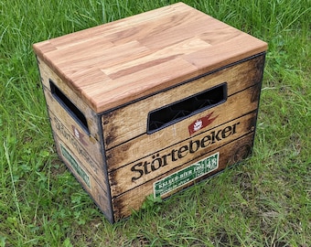 Bierkasten Sitzauflage Eiche | Getränkekistensitz | NEU | Handmade