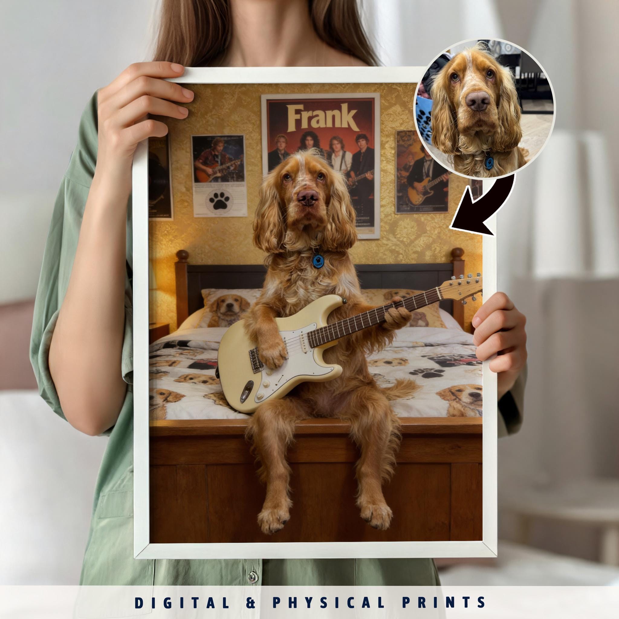 Dog With Guitar Art - Etsy