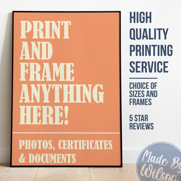 Framed Print Etsy UK