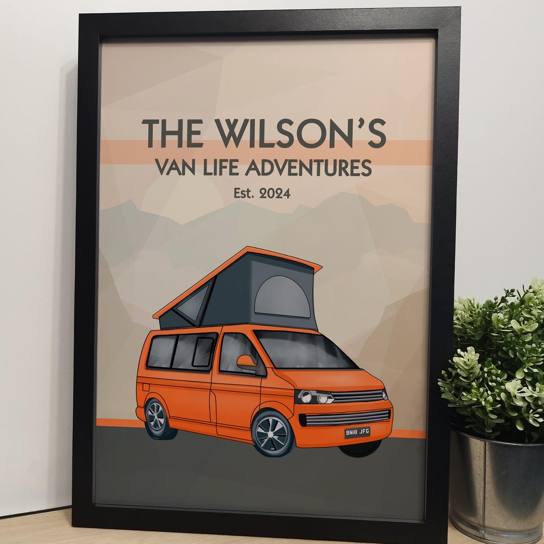 Van Life Keyring Van Life PopTop Engraved Keyring – Campervan Shape Gift For Camping & Road Trips Camping Gift Keychain Poptop Van - Foto 7