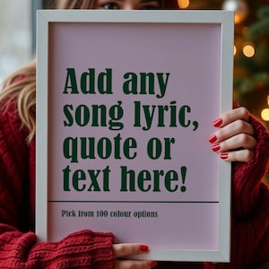 Personalisierter Song Lyric Print | Benutzerdefinierte Musik Lyrik Wand Kunst | Hochzeit Erster Tanz Songtext | Jahrestags-Druck-Geschenke für Paare