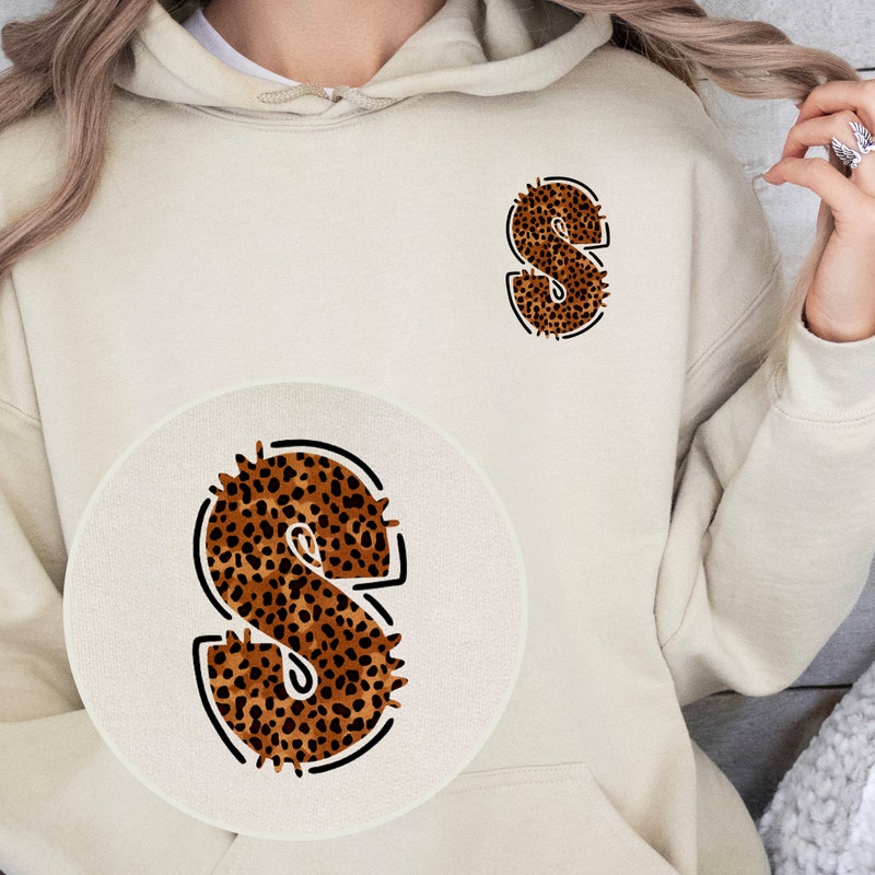 CIAO - Leopard Print Slogan Relaxed Fit Fleece Lined Sweatshirt