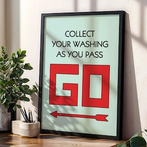 Monopoly Board Pass GO Print personalizzato / Monopoly Family Gift con cornice personalizzata / Monopoly Print unico per coppie / Monopoly Gift per la nuova casa