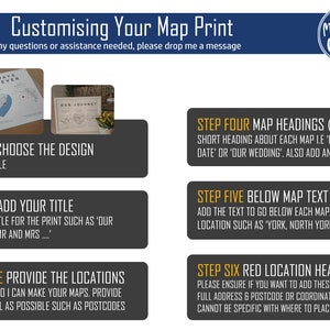 Personalised Journey Map Print | Custom Paper Anniversary Poster ...
