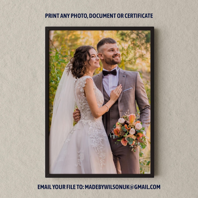 Print and Frame Any Image, Document or Certificate | Professional Prints | A4 A3 Printing Service | Custom Framed Photo Print image 6