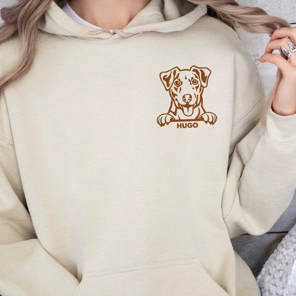 Personalisierte Haustier Porträt Hoodie | Personalisierte Hunde Geschenk | Hunde Mama Hoodie | Hunde Haustier Porträt Hoodie | Geschenk für Hundebesitzer | Hunde Papa Hoodie