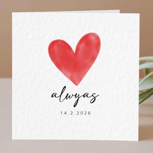 Personalised Anniversary Card with Date Boyfriend birthday Card Personalised Gift for Husband Birthday Card for Wife Boyfriend Girlfriend
