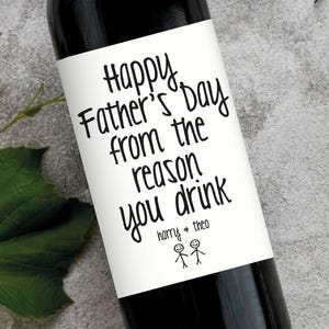 Etiqueta de vino personalizada para el Día del Padre / Cerveza personalizada para papás El mejor regalo para papás Regalo para papás Etiqueta de cerveza para el mejor papá del mundo Regalo de hijo