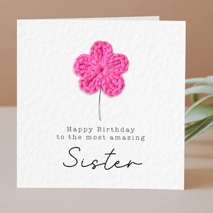 Sister Birthday Card | Personalised Handmade Sister Birthday Gift for Sis Card Special Sister Card Keepsake Card Friend