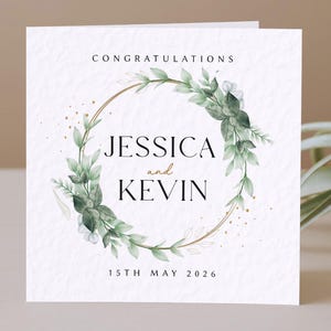 Congratulations On Your Wedding Day Card | Wedding Day Personalised Name Wedding Day Card, Wedding Gift Friends Couple Wedding Day Gift