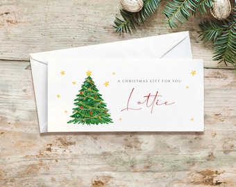Personalised Name Christmas Money Wallet, Cash Envelope for Son Daughter Granddaughter Grandson Niece Cousin Money Gift Grand child