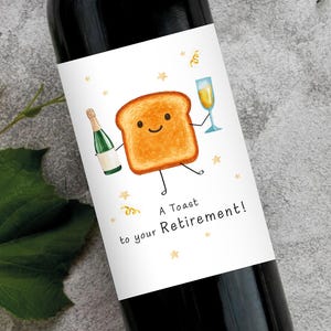 Un piccolo brindisi per il tuo regalo di pensionamento Etichetta per vino / Regalo di pensionamento per mamma Zia che lascia il pensionamento Regalo di pensionamento Regalo di pensionamento
