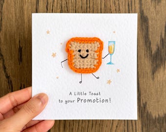 A Little Toast To Your Promotion Card | You Got Promoted Card Congrats Card Congratulations Card Well Done Card