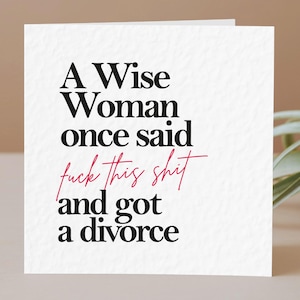 Funny Divorce Card For Her: Funny Divorce Party Gift, And She Lived Happily Ever After, Funny Breakup Card for Her, Newly Divorced bild 1