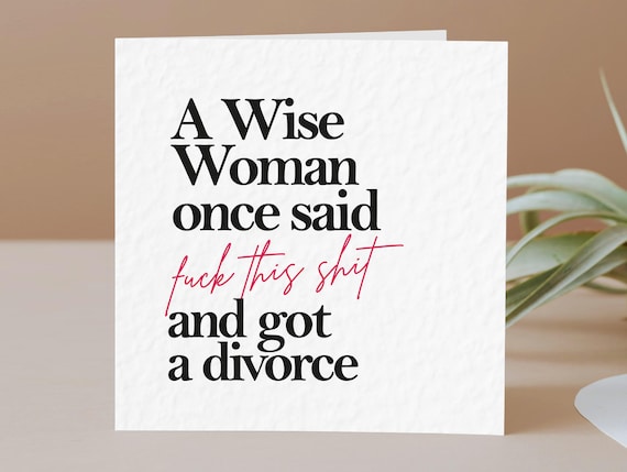 Funny Divorce Card For Her: Funny Divorce Party Gift, And She Lived Happily Ever After, Funny Breakup Card for Her, Newly Divorced