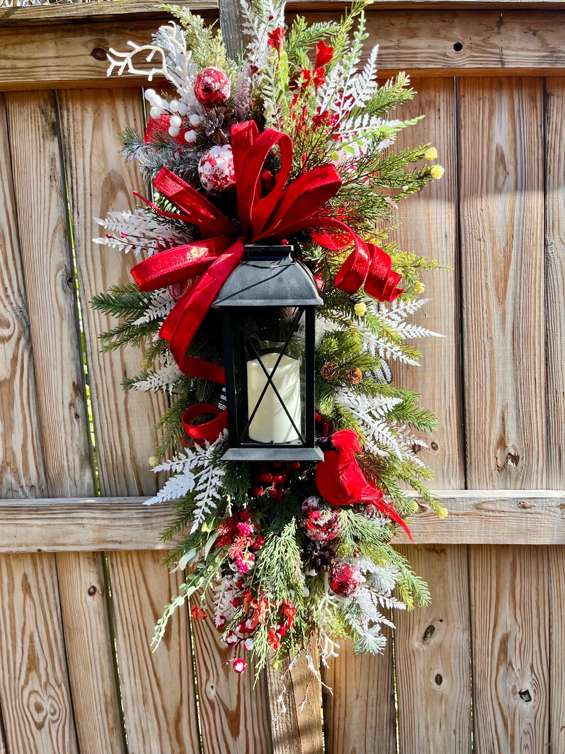 8.5 inch Led Swirl Lantern Cardinal Tree | Treehouse Gift \u0026 Home, image size:2250x3000
