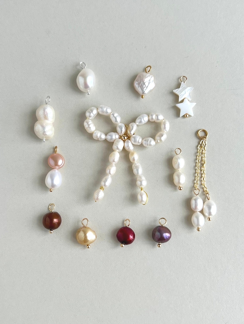 Genuine fresh water pearls charms.