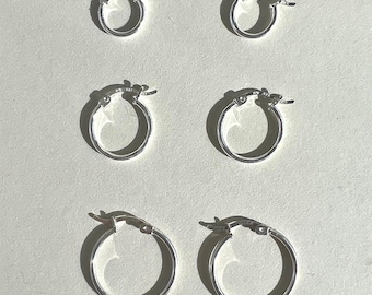 Orecchini Argento Sterling 925 Orecchini A Cerchio Ovali In Argento Sterling Filled - Bellissimi Per Matrimonio E Occasioni Eleganti Orecchini Senza Etichette Nuovi